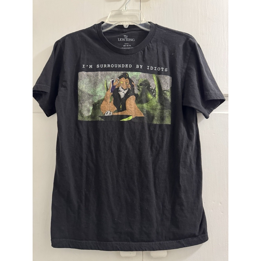 Disney The Lion King T Shirt Scar Youth Medium Black I'm Surrounded By Idiots